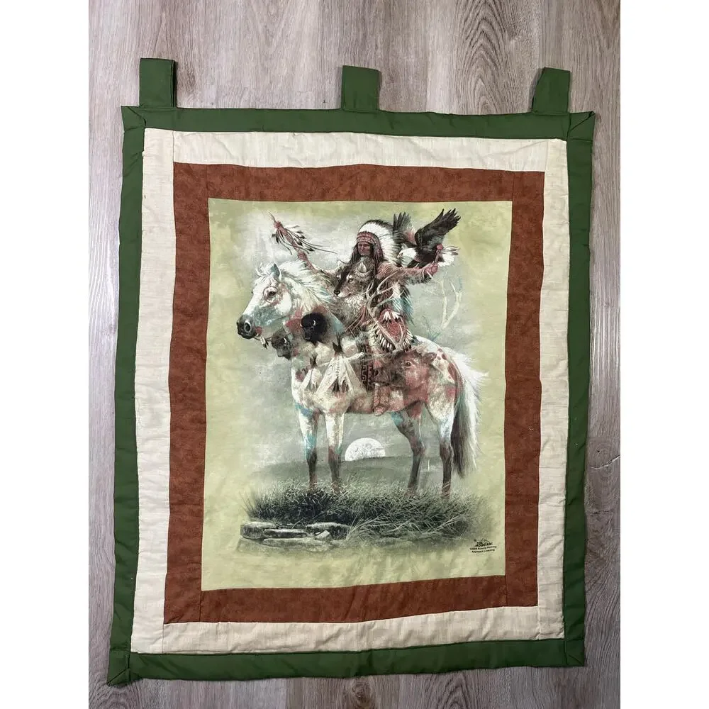 Set of 3 The‎ Mountain Art Wall Hangings Quilted Cotton Tapestry Panels